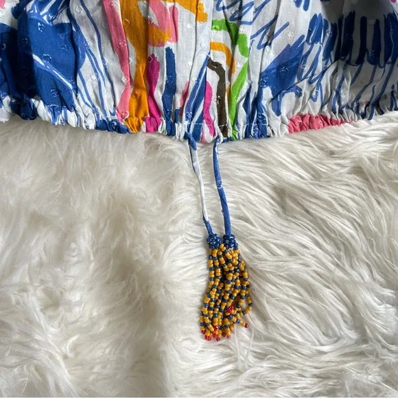 FARM RIO Top Wild Brazil Cotton Crop Top XS Multicolor